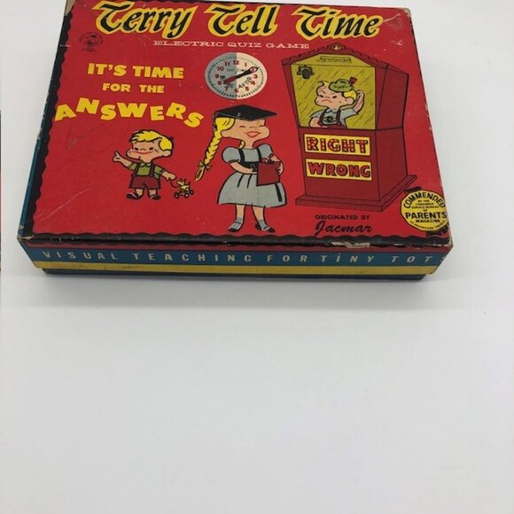Rare, vintage 1958 Jacmar Terry Tell Time Electronic Quiz game #437 - Picture 4 of 9